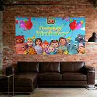 C-CoCo-Melon-ES Happy Birthday flag Best Price For Outdoor Camping Party Club Banner Decoration Ornaments