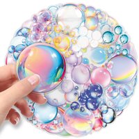 50PCS 3D Effect Ins Style Clear Bubble Exquisite Stickers PET Waterproof Student Scrapbook Material DIY Phone Helmet Skate Decal