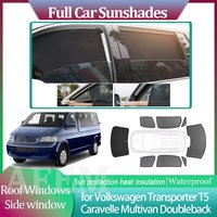 Sunshades For Volkswagen VW Transporter T5 Caravelle Multivan Doubleback Windows Sun Visor Windshield Curtain Cover Accessories
