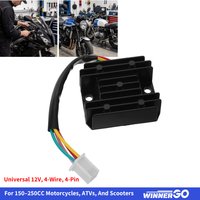 Universal 12V 4-Wire 4-Pin Full-Wave Rectifier – High-Efficiency Voltage Regulator for 150-250CC Motorcycles, ATVs & Scooters