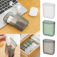 3pcs Desktop Data Cable Storage Box Dustproof Mobile Phone Charger Box Portable Cable Wire Container Box For Office Home Travel