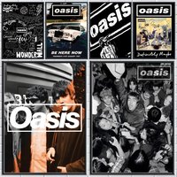 O-Oasis Band Poster Stickers Mural Painting Self-Adhesive Decor for Bedroom Living Room Home HD Wall Decals Gift