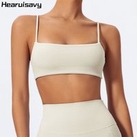 Hearuisavy High Stretch Sports Bra Fitness Strappy Underwear Women Casual Running Breathable Yoga Clothes Quick-Drying Gym Top