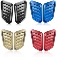 2Pcs Carbon Fiber ABS Car Hood Vent Air Intake Cover Stickers Universal Intake Scoop Turbo Bonnet Vent Cover Stickers Decoration