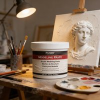 10.15oz/300ml Acrylic Modeling Paste, White Texture Paste, Art Sculpting & Line Drawing Gel, Ready to Use