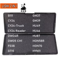 Hot Lishi Tool 2 in 1 B111 CY24 DWO4R DWO5 F038 GT15 GM37 GM39 HU49 HU46 HU87 HON58R HON70 HYN11 HY15 HYN7R HY16 HY17