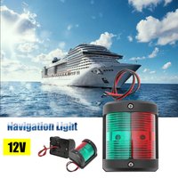 Red+Green Dual LED Navigation Light for Marine Boat Hardware Waterproof Sailing Signal Lamp for Pontoon Power Boat and Skiff 1pc