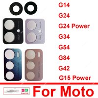 Rear Camera Lens Glass For Motorola MOTO G14 G24 G34 G54 G84 G42 G24 G15 Power Back Camera Glass Lens Adhesive Sticker Repair