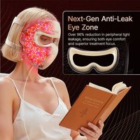Maska LED Hello Face M300 do terapii twarzy, elastyczna maska fotonowa 4D do modelowania konturów, silikonowa maska LED blokująca światło, wysyłka z USA.