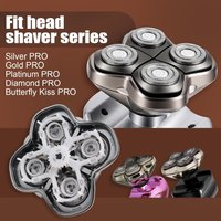 4 Dual Track Heads Floating Replacement Blades Shaver Replacment Heads Compatible for Skull Pitbull Butterfly Kiss PRO and Palm