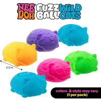 NeeDoh Fuzz Ball Wild Cats Series Desktop Ornament Stress Relief Toys Suitable For People Under Pressure Fun Soft Stress Ball