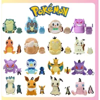 Pokemon Plush Backpack Gengar Mimikyu Eevee Snorlax Charmander Charizard Mew Rowlet Stuffed Toys Shoulder Bag for Kids Gifts