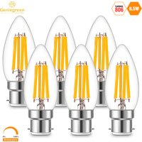 Vintage Candle Light Bulb C35 B22 Dimmable Led Filament Bulb 6.5W High Lumens 806lm No Flicker Chandelier Candelabra Flame Lamps