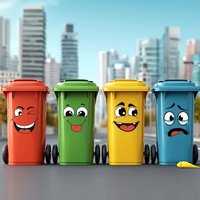 Fun Face Stickers for Home – Removable Decals for Trash Can Fridge & Bathroom