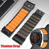 Quickfit 26mm 22mm Magnetic Buckle Titanium Correa For Garmin Watch Fenix 8 7 6 5 7X 6X 5X Descent Mik2 Enduro 3 2X Watchband
