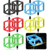 AliExpress Double DU Bearing Ultralight Bike Pedals with Reflector Bicycle Platform Pedals Anti-Slip Cycling Safety Pedals for Night Riding