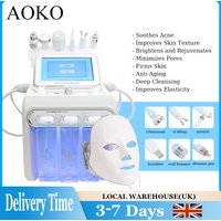 AOKO Water Oxygen Hydrogen Small Bubble Facial Machine Deep Cleansing Skin Rejuvenation Hydra Dermabrasion 7 in 1 Beauty Device