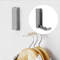 Foldable Wall Mounted Hanging Self-adhesive Rack Laundry Storage for Clothes Umbrella Hanger Wall Wardrobe Bathroom Holder Hooks