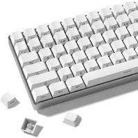 133+ Keys White Side Printed Shine Through Keycaps Cherry Profile Double Shot PBT Keycaps for MX Switches Mechanical Keyboards