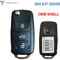 YOCASTY Original Remote Flip Key Shell Case For VW Touran Jetta Tiguan Transporter Caddy PASSAT GOLF POLO 5K0837202AD