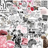 10/30/50pcs Y2K Silver Lucky Girl Aesthetic Stickers Vintage Ins Style Cartoon Decals Suitcase Water Bottle Phone Sticker Decor