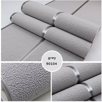 9.5M Modern Buckskin Velvet Wallpaper Roll Non-woven 3D Striped Living Room Bedroom TV Background Wall Decorative Stickers 2023