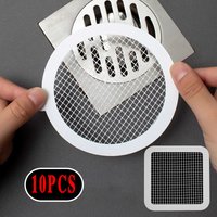 10pcs Round Disposable Floor Drain Sticker Shower Bathroom Bathing Shower Hair Stoppers Filter Net Home Supply Cleaning Tools