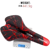 AliExpress TOOPRE High quality Soft PU Leather Bicycle Saddle Gel Filled Shockproof Mountain Road Bike Seat Graffiti Comfortable Cycling Cushion