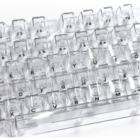 Crystal Transparent Cherry Profile Keycaps For Mechanical Gaming Keyboard ISO Enter PC Key Caps Side carving Backlit RGB Keycap