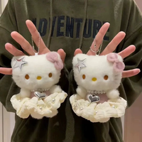 New In Stock Kt Cat Doll Plush Cute Pendant Gift High Beauty Bag Keychain Doll Pendant Gift For Girls' Holiday Surprise Gift