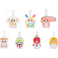 Newest Japanese Cute Mofusand Shark Cat Plush Toys Kawaii Keychain Cartoon Backpack Small Pendant Decoration Boys Holiday Gifts