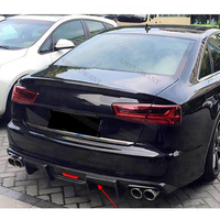 For Audi A6 C7 C7.5 Sedan Standard (Not For S-Line) 4Pintu 12-18 rear lip modified black rear spoiler diffuser splitter car kit