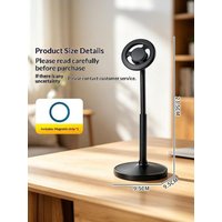 convenientMagnetic Phone Stand Adjustable Telescopic Pole 360 Degree Swivel for Kitchen Recipe Viewing Desk Work Video Calls