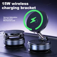 360° Rotation Vacuum Suction Cup For iPhone 12-17 Series Fast Charging Super Strong Magnetic Car Wireless Charger Phone Holder