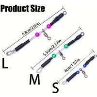 10pcs/15pcs Stainless Steel Bearing Swivel Fishing Connectors - Durable, Multi-Color, Easy-to-Use for Anglers