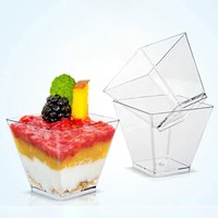 25pcs 60ML Disposable Dessert Cup Plastic Dessert Ice Cream Cup Party Supplied