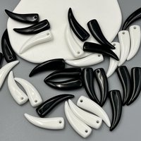 10Pcs Fashion Acrylic Beads Ivory Tone Horn Tone Pendants DIY Handcrafted Jewelry Supplies Components Wholesale Lot