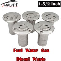 New Stainless Steel 316 Deck Filler GAS DIESEL FUEL WASTE WATER 38mm 50mm Mirror Polish Marine Boat Hardware Deck Filler Cap