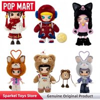 POPMART Molly Galloping Wealth 1/8 Action Figuer Molly Plush Bjd Doll Blind Box Desk Collect Model Toys Figurine New Year Gift