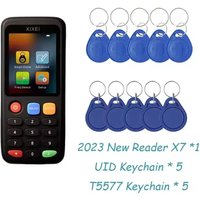 RFID Smart Card Reader X7 125khz Badge Copier 13.56mhz Nfc Decoder Duplicator Ic Id Chip Tag Clone Ntag213 215 Key Writer