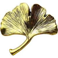 Zinc Alloy Furniture Handle For Cabinets And Doors Ginkgo Leaf Knobs Suitable For Children's Room Metal Design