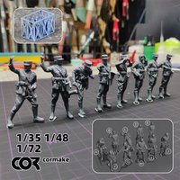 Resin 3D Scale Miniature Model kit French officers Soldiers Figures Military 10 pcs Set 1939–1945 1/35 1/48 1/72