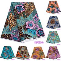 African Wax Print Fabric – 100% Cotton Ankara with Gold Foil Shimmer, 6 Yards/Roll, for Dresses, Headwraps & Fashion Garments