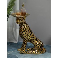 Large Floor Money Leopard Sculptures, Living Room Decorations Home Decor Porch Tray Decorative Statues Housewarming Gifts