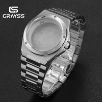 40mm Fit Engineer Style NH35/NH34/4R35 Mechanical Movement Men's Solid Stainless Steel Business Watch Case DIY Watch Accessories