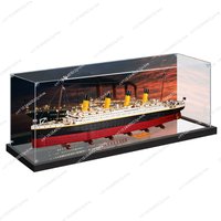 Applicable to LEGO 10294 Titanic model figure acrylic display box building block transparent dust cover