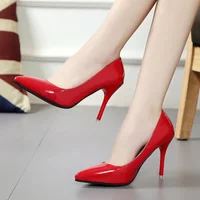 Pointed Toe Pumps Patent Leather Dress Women Red 8CM High Heels Boat Shoes Shadow Wedding 2026 Wedding