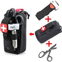 First Aid Kit Tourniquet Medical Rescue EDC Pouch Gauze Scissors Molle Survival Tool For Camping Hiking