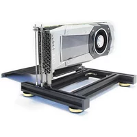 DIY External Graphics Card Holder, Multi Graphics Card Fixed + ATX Power Supply Jack Support, GPU Base Metal Bracket Adjustable