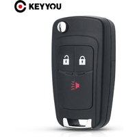 KEYYOU 10pcs 3/2+1 Buttons Replacement Key Shell Case Fob Fit For CHEVROLET Cruze Spark Flip Remote Key Fob Cover